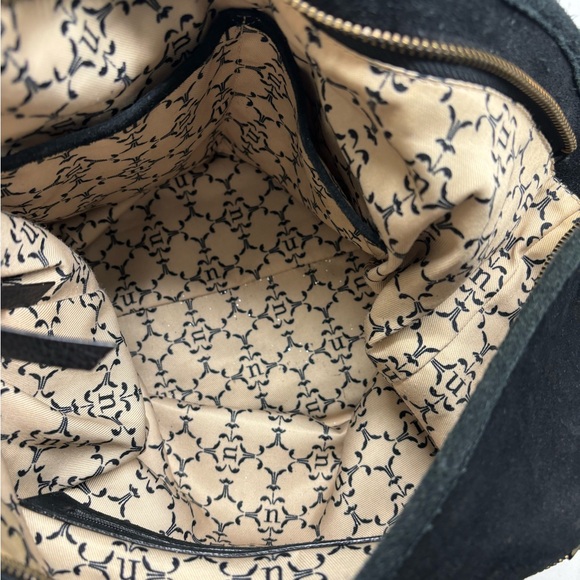 Nenette Lepore Black Handbag Purse Velour - Picture 5 of 8